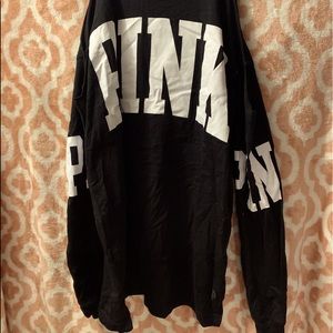Victoria secret pink black long sleeve top